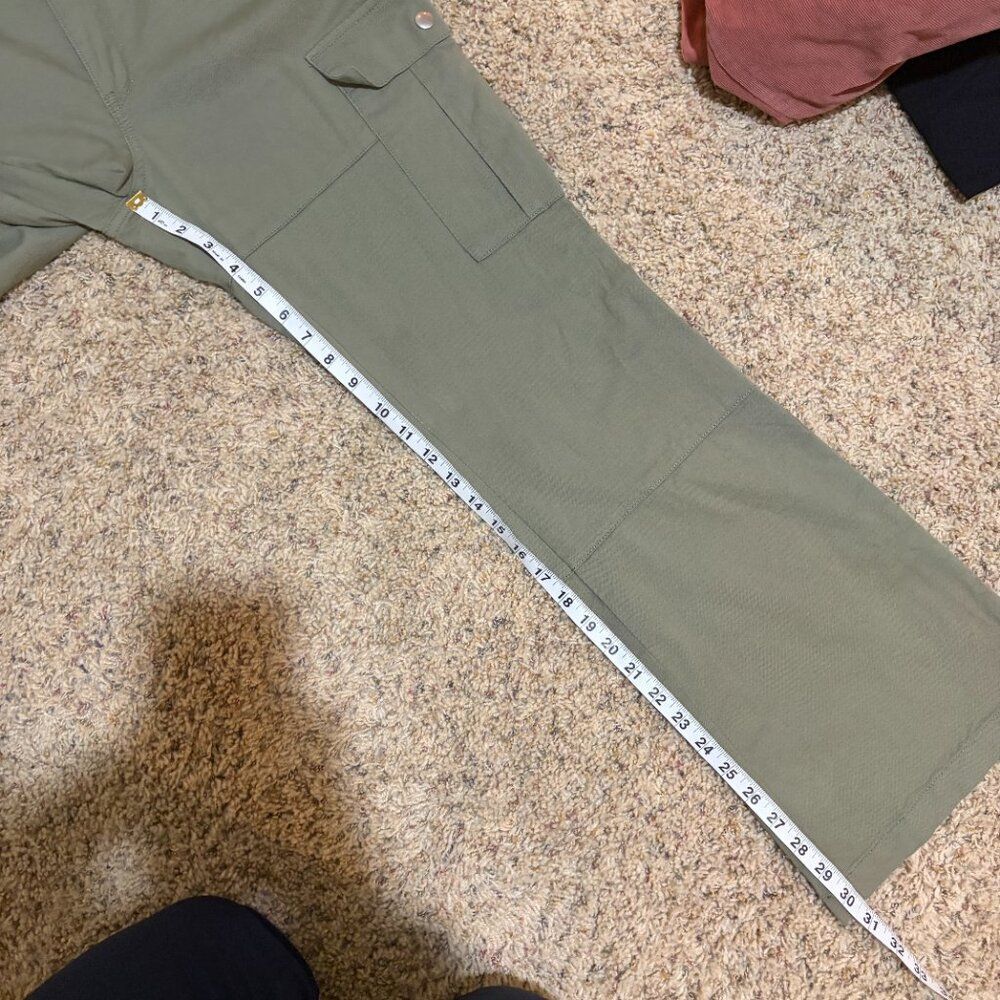 7Diamonds Size 30 10 Nellie Cargo Pants Olive Green Flare Utility - Picture 11 of 16